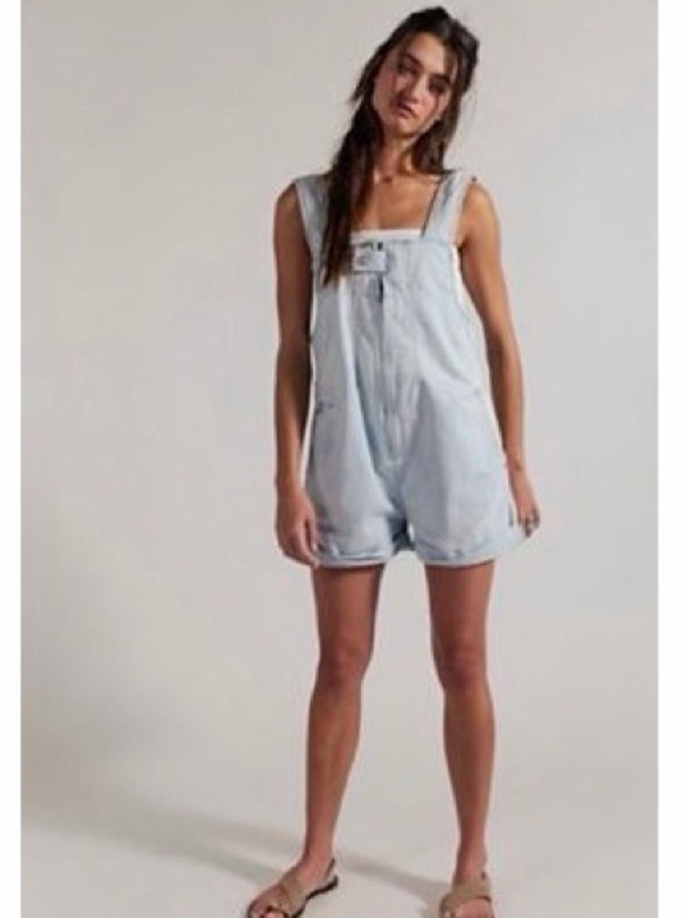 Free people Jude shortalls (bleached color)